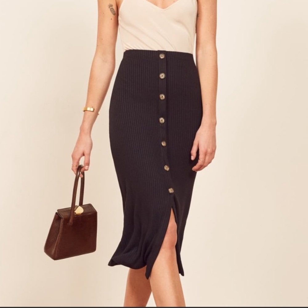 NWOT Reformation Jeans Rosie Midi skirt